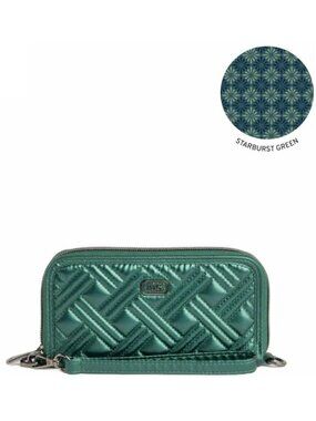 Lug Whirly RFID Wristlet Wallet Metallic Wickedly Green